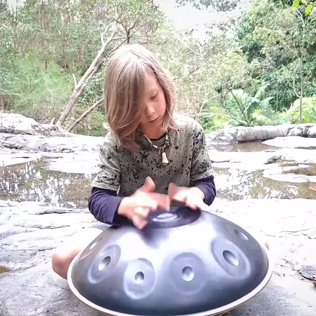 10 year old Handpan Prodigy - Sunnisessionz plays his own composition 'Delusion'