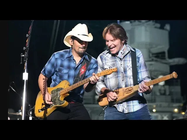 John Fogerty (CCR) and Brad Paisley play ''Bad Moon Rising'' on Jimmy Kimmel LIVE
