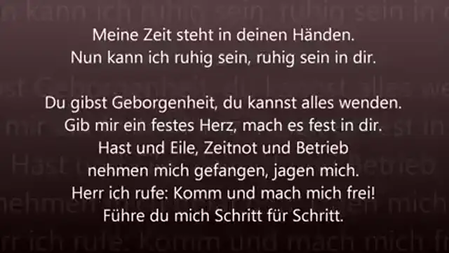 Meine Zeit steht in deinen Händen ❤️