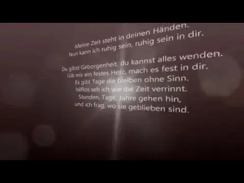Meine Zeit steht in deinen Händen ❤️